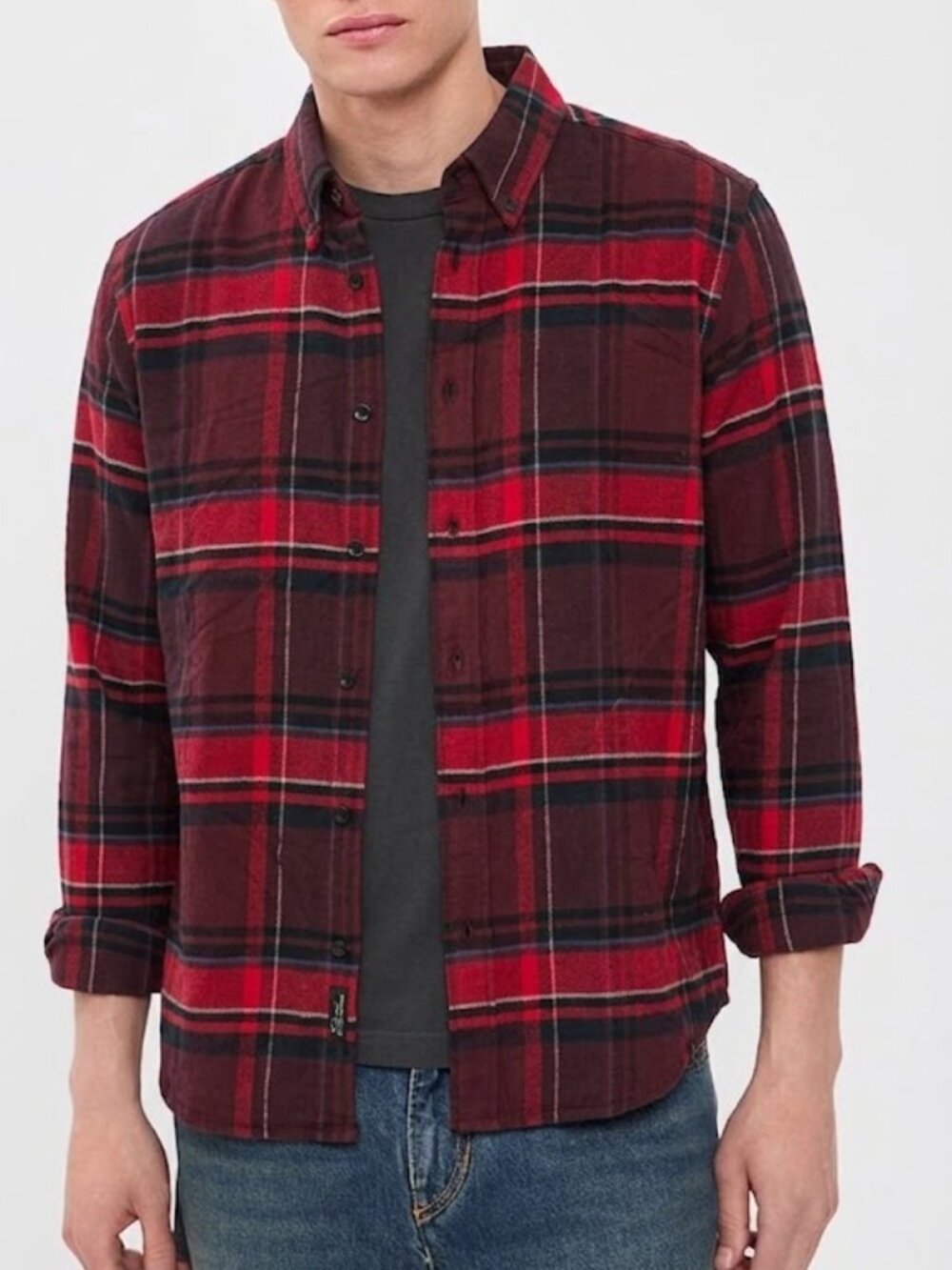 Rag & Bone Plaid Flannel Button Down Shirt Red NWT Size XS